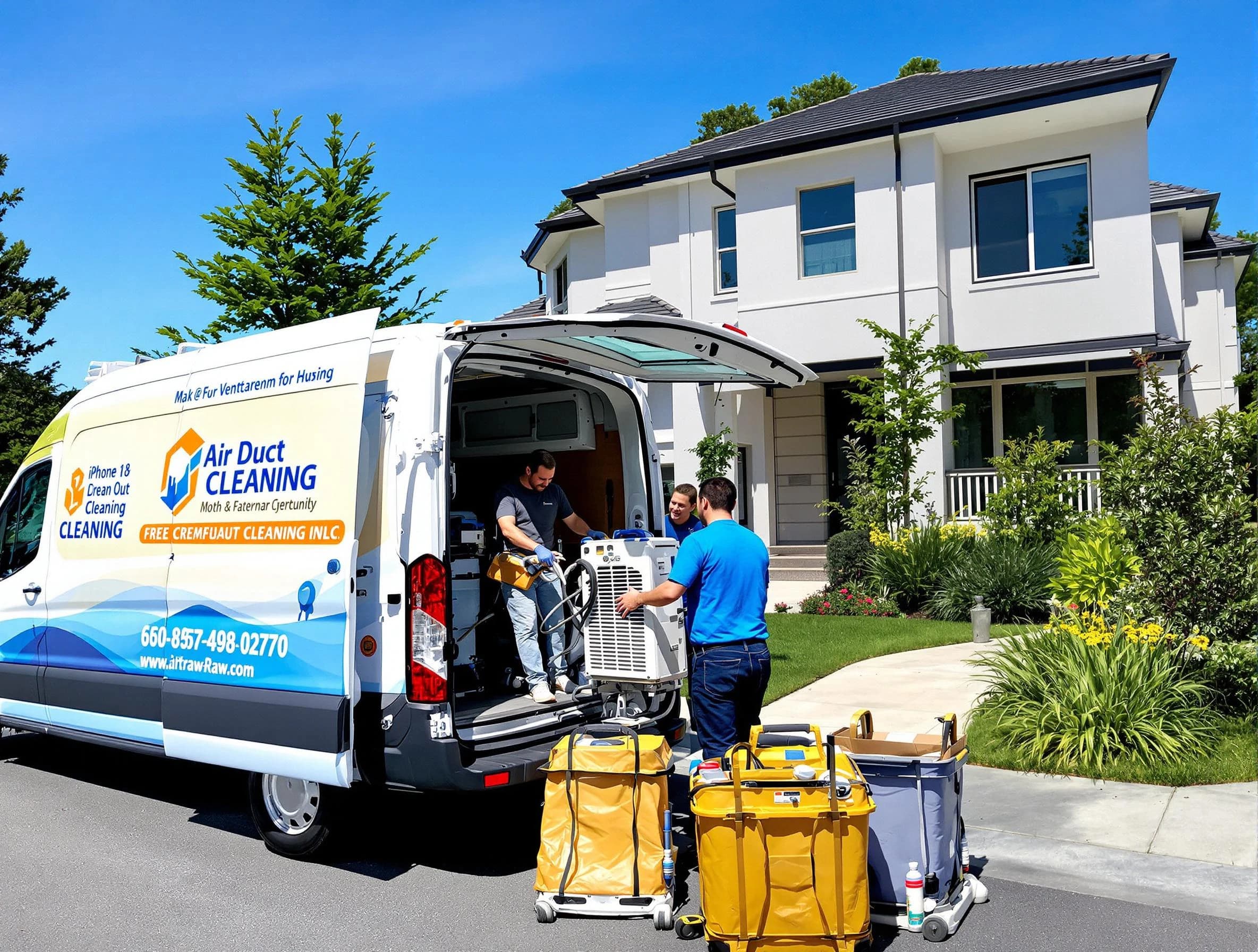 Tempe Air Duct Cleaning technician performing professional air duct cleaning in Tempe