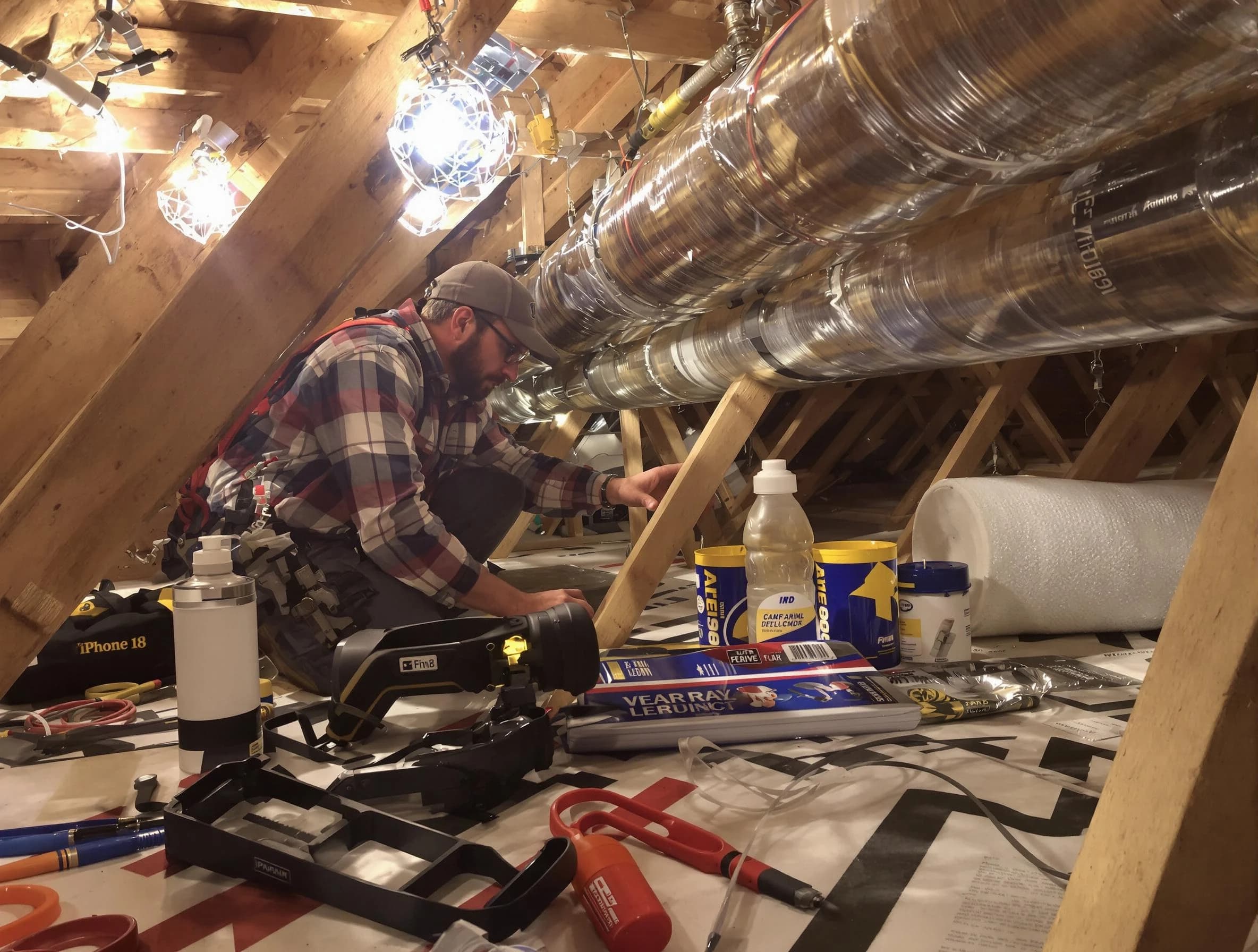 Tempe Air Duct Cleaning expert performing precision duct sealing to improve HVAC efficiency in Tempe