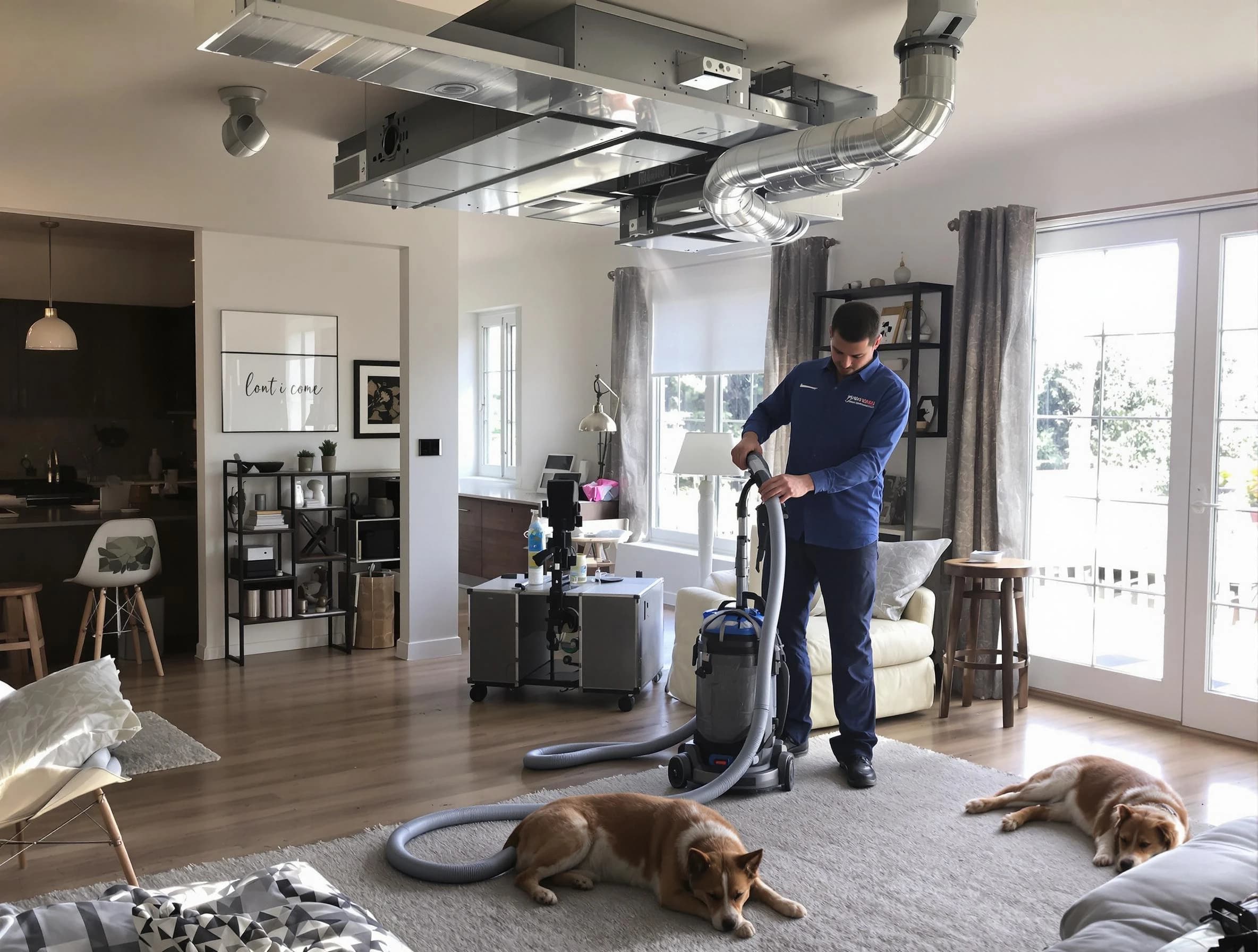 Tempe Air Duct Cleaning technician performing detailed indoor duct cleaning for improved air quality in Tempe