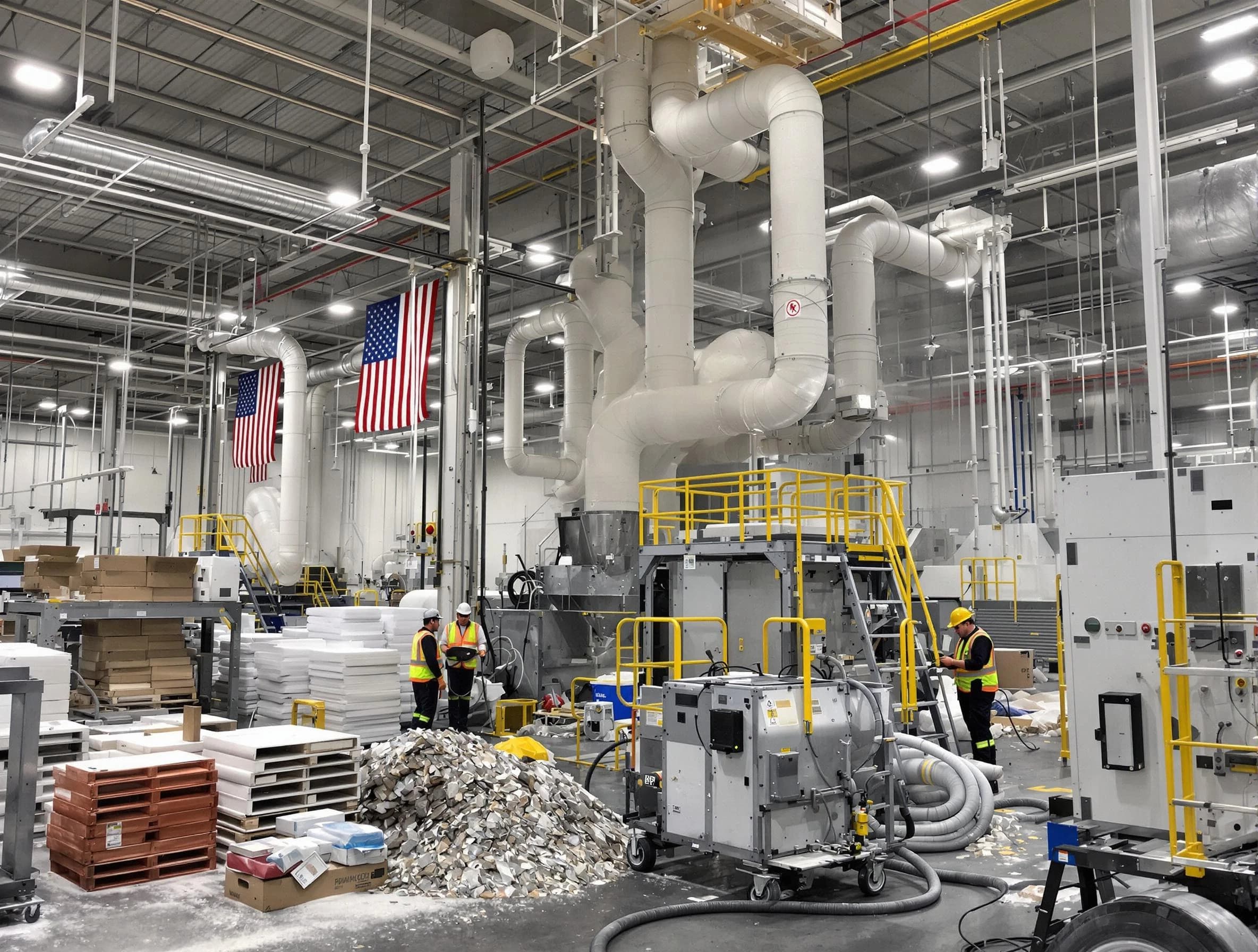 Tempe Air Duct Cleaning team performing large-scale industrial duct cleaning at a commercial facility in Tempe
