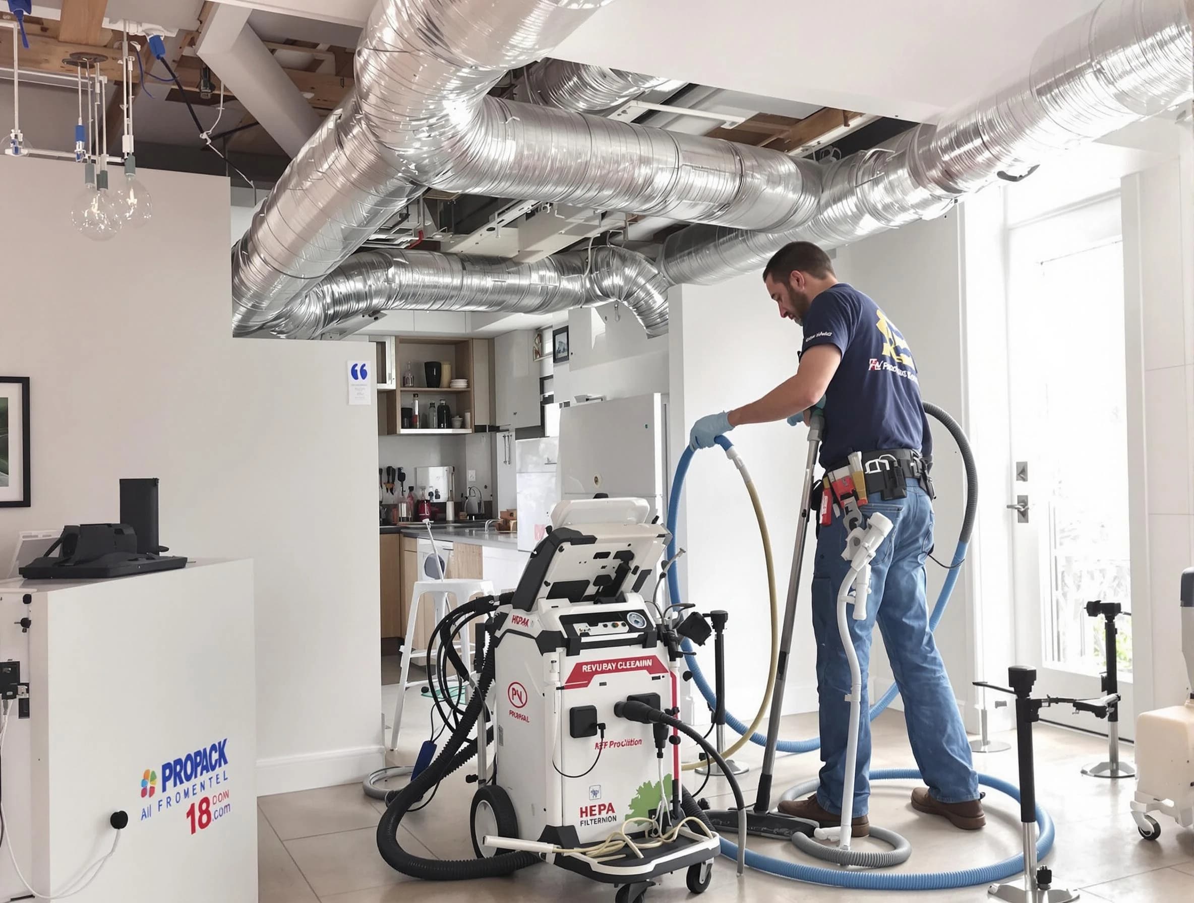 Tempe Air Duct Cleaning technician performing advanced pure duct cleaning with specialized equipment in Tempe