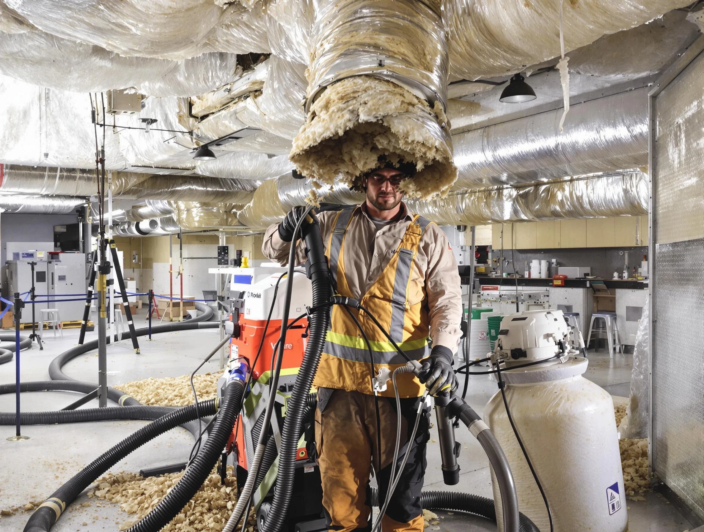 Professional vacuum insulation removal by Tempe Air Duct Cleaning expert in Tempe