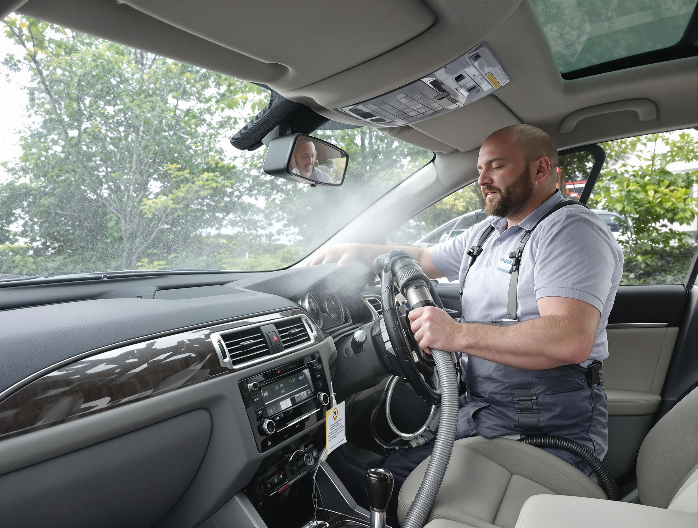 Tempe Air Duct Cleaning specialist performing professional car duct cleaning in Tempe