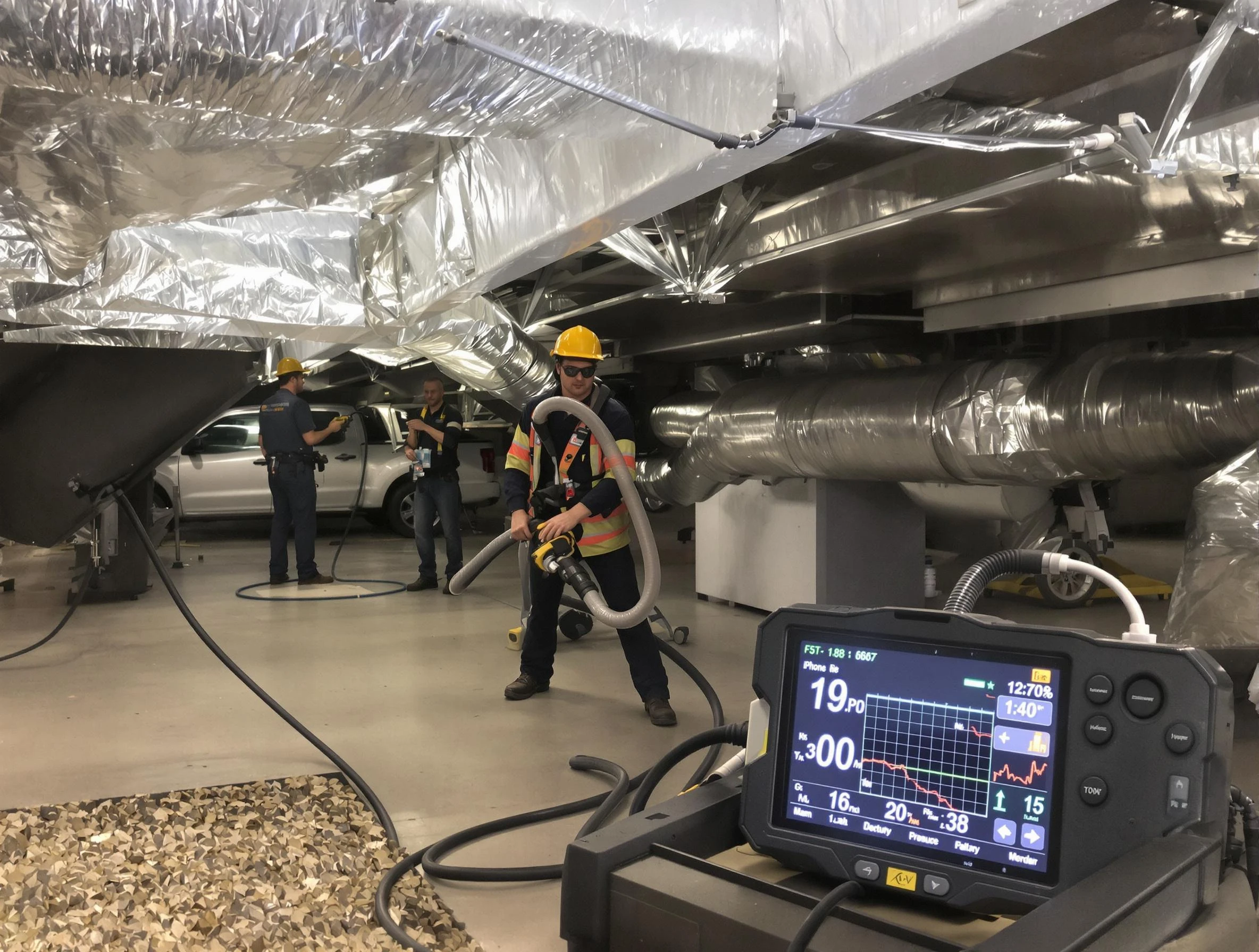 Professional negative pressure duct cleaning by Tempe Air Duct Cleaning in Tempe