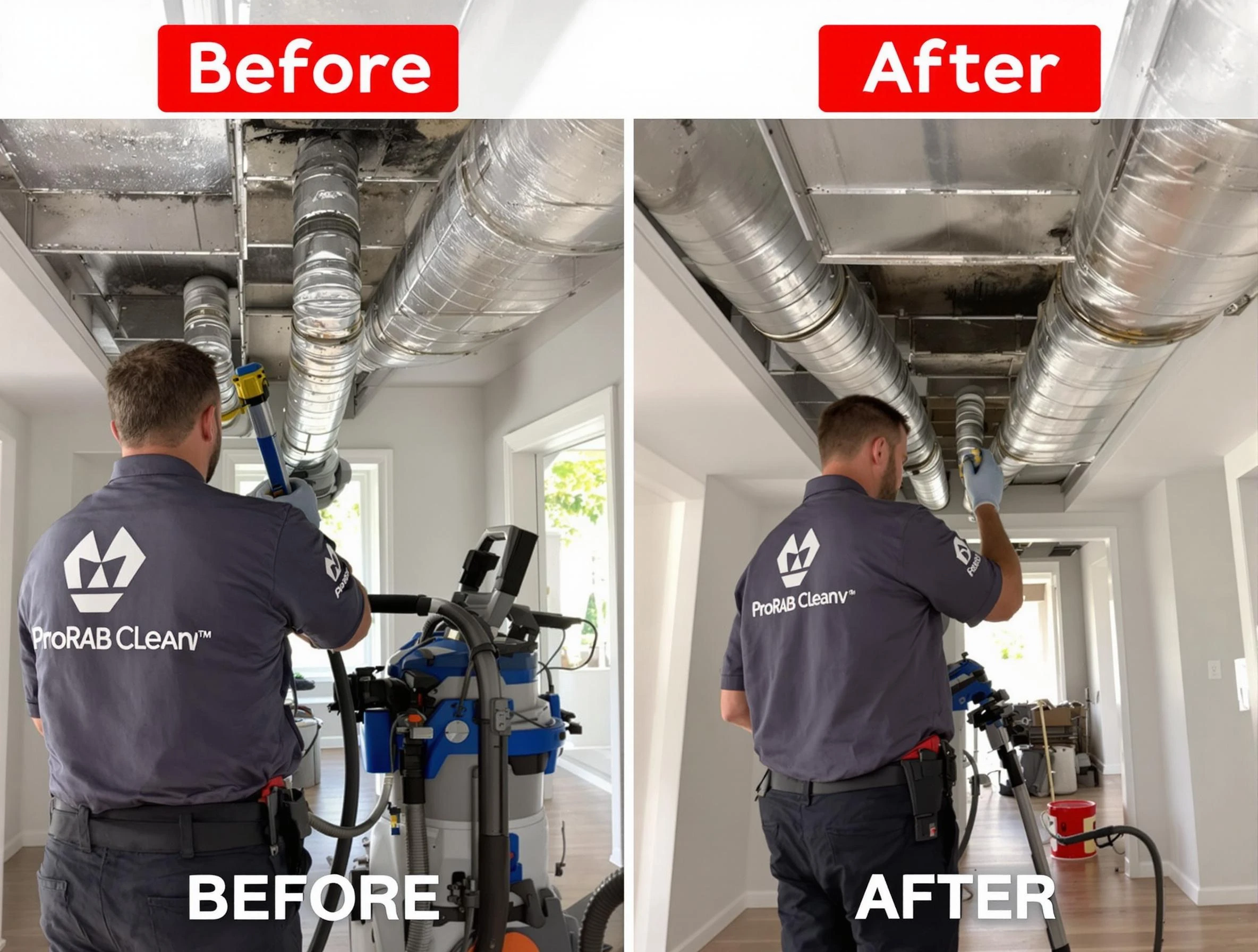 Tempe Air Duct Cleaning expert performing thorough residential duct cleaning in a Tempe home